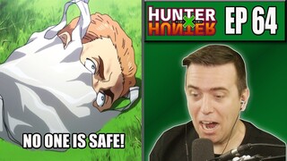 SIDE CHARACTERS ARE NOT SAFE ON THIS SHOW! | Hunter x Hunter Episode 64 REACTION