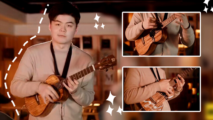 Ukulele solo of Ryo Natoyama's "Nobody Knows" was remixed by a boy