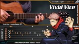 Jujutsu Kaisen 『呪術廻戦』OP 2 : VIVID VICE - Who-ya Extended - Fingerstyle Guitar Cover + TABS Tutorial