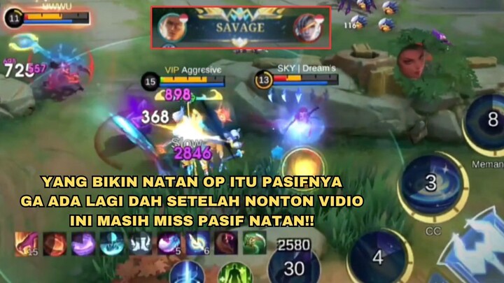 TUTOR PASIF NATAN + KASI BUKTI LANGSUNG SAVAGE! TOP GLOBAL NATAN | MLBB