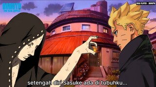 SEBAGIAN KESADARAN SASUKE ADA DI TUBUH SHINJU HIDARI HIDARI !? - Boruto Two Blue Vortex 8 part 4