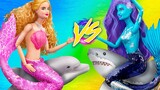 Zombie Mermaid vs Fairy Mermaid: Barbie Doll DIY
