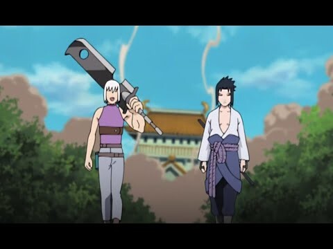 Sasuke and suigetsu looking for zabuza momochi's sword | Sasuke frees Suigetsu at Orochimaru's base