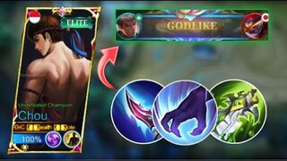 Top Global Chou With Retribution In Solo Rank (Intense Match) Mlbb Chou One Hit Damage