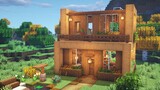 Minecraft : Tutorial Cara Membuat Rumah Kayu | Cara Membuat Rumah di Minecraft