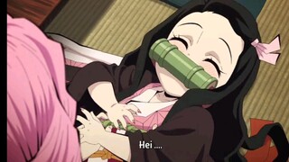 nezuko cute moment kimetsu no yaiba s3 (scene)