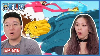 PEDRO VS BARON TAMAGO!! | One Piece Episode 816 Couples Reaction & Discussion