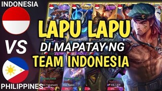 1v4 Lapu Lapu Di mapatay ng kalaban Philippines VS Indonsia National Arena Contest Mobile Legends