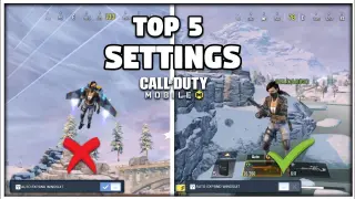 TOP 5 SETTINGS YOU NEED TO CHANGE NOW IN CODM BATTLE ROYALE | CALL OF DUTY MOBILE TIPS AND TRICKS