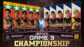 GRANDFINALS GAME 3 | BREN ESPORTS vs BURMESE GHOULS | M2 MLBB WORLD CHAMPIONSHIP