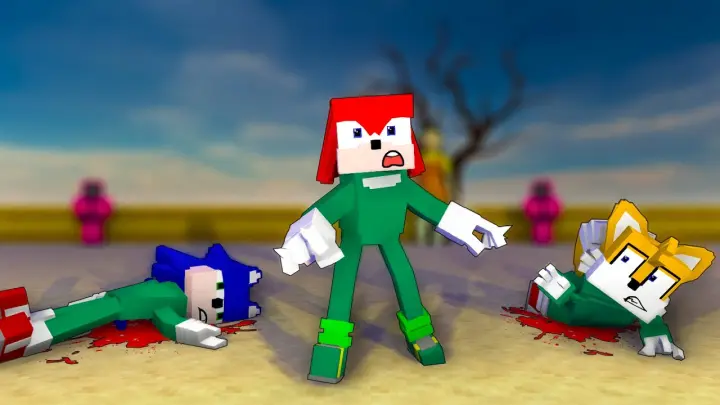 Squid Game + Sonic And Tails Dancing Meme - Sad Ending (Minecraft Animation) FNF