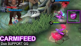 Carmifeed | Valentine Carmilla n Cecillion META 2 SUPPORT GG Mobile Legends Gameplay