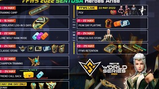 FFWS ปฏิทินกิจกรรม Free Fire ฟรีทุกรางวัล Free Fire World Series 2022 Event FF กิจกรรมใหม่