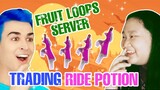 FRUIT LOOPS SERVER IN ADOPT ME *jeffo* | TRADING RIDE POTION ONLY (BROWNOUT YARN)
