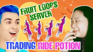 FRUIT LOOPS SERVER IN ADOPT ME *jeffo* | TRADING RIDE POTION ONLY (BROWNOUT YARN)