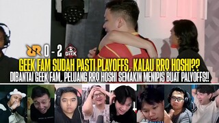 GEEK FAM LOLOS PLAYOFFS, KALAU RRQ HOSHI??!! REAKSI STREAMER RRQ HOSHI 0-2 GEEK FAM MPL ID S13!!