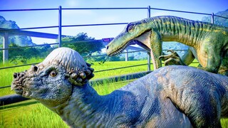 HERRERASAURUS Hunting In Slow Mo - Jurassic World Evolution