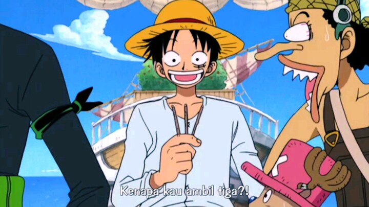 luffy selalu bikin emosi crewnya.