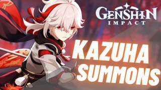 Genshin Impact | Summoning for Kaedehara Kazuha ~ Leaves in the Wind Banner