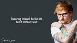 Ed Sheeran - Bad Habits (Lyrics / Lyrics Video)
