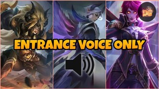 3 UPCOMING SKINS ENTRANCE ANIMATION VOICE ONLY | Mobile Legends: Bang Bang!