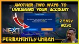 ANOTHER TWO WAYS TO UNBANNED YOUR ACCOUNT IN MOBILE LEGENDS 2020 TO 2021 - ALL PATCH