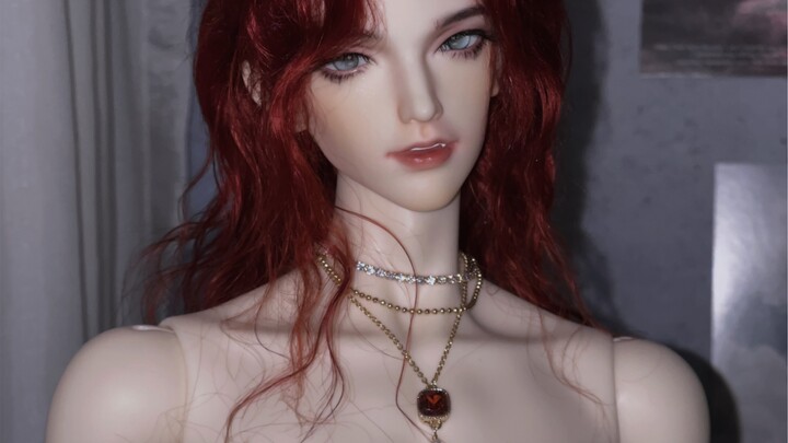 【BJD】ผมยาวสีแดงดูเหมือนเอเรียลเวอร์ชั่นผู้ชาย