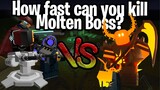 How fast can you kill Molten Boss? | Tower Defense Simulator | ROBLOX