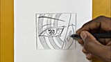 Easy to draw || how to draw Akaza eye easy step-by-step