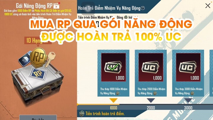 PUBG MOBILE | CÁCH MUA RP VÀ HOÀN TRẢ 100% UC KHI MUA QUA GÓI NĂNG ĐỘNG