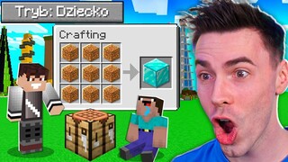 Włączyłem TRYB DZIECKO na Wojanowicach w Minecraft!