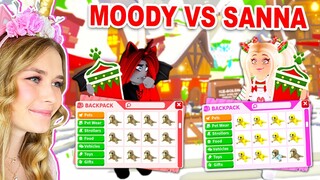 MOODY Vs SANNA Opening Walrus Boxes In Adopt Me! (Roblox)