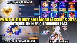 EVENT PROMO DIAMOND 11.11 MOBILE LEGENDS 2023! BISA BELI SKIN EPIC 1 DIAMOND | NEW SKIN ANGELA 11.11