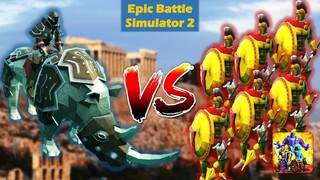 Epic Battle Simulator 2 | 120 SPARTANS VS 120 RHINOS!!!