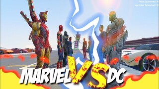 Superhero Marvel vs DC - Super Car Battle - longest Ramp