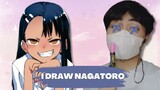The smug girl is back! Miss Nagatoro on a whiteboard|Don't Toy with me Miss Nagatoro Fan art