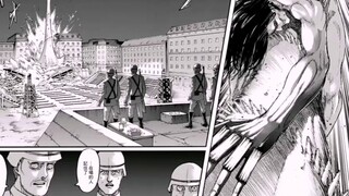 Enjoy some cross-page spreads of "Attack on Titan" and feel the tension of the comics written by Haj