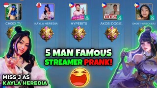 5 MAN FAMOUS STREAMER PRANK! LT 😂 (Choox, Dogie, Wrecker, Hypebits)