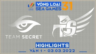 Highlights TS vs SKY [Ván 1][Vòng Loại Seagame31 - Vòng 2][03.03..2022]