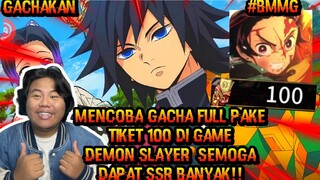 MENCOBA FULL GACHA 100 TIKET BUAT DAPETIN SSR TERKUAT DAN NYATA DI GAME DEMON SLAYER TERBARU