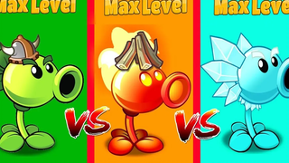 ความท้าทาย Snow Pea & Fire Peashooter & Repeater - Pvz 2 Plant VS Plant