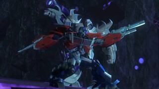 Transformers: Megatron and Optimus Prime collaborate to create a cool moment