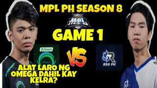 SMART OMEGA vs RSG GAME 1 | MPL PH SEASON 8 WEEK 4 DAY 3 | MLBB