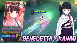 BENEDETTA SKIN AS KANAO TSUYURI SCRIPT [DEMON SLAYER] FULL EFFECTS + NO PASSWORD - MOBILE LEGENDS