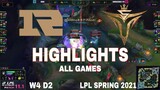 Highlight RNG vs V5 (All Game) LPL Mùa Xuân 2021 | Royal Never Give Up vs Victory Five