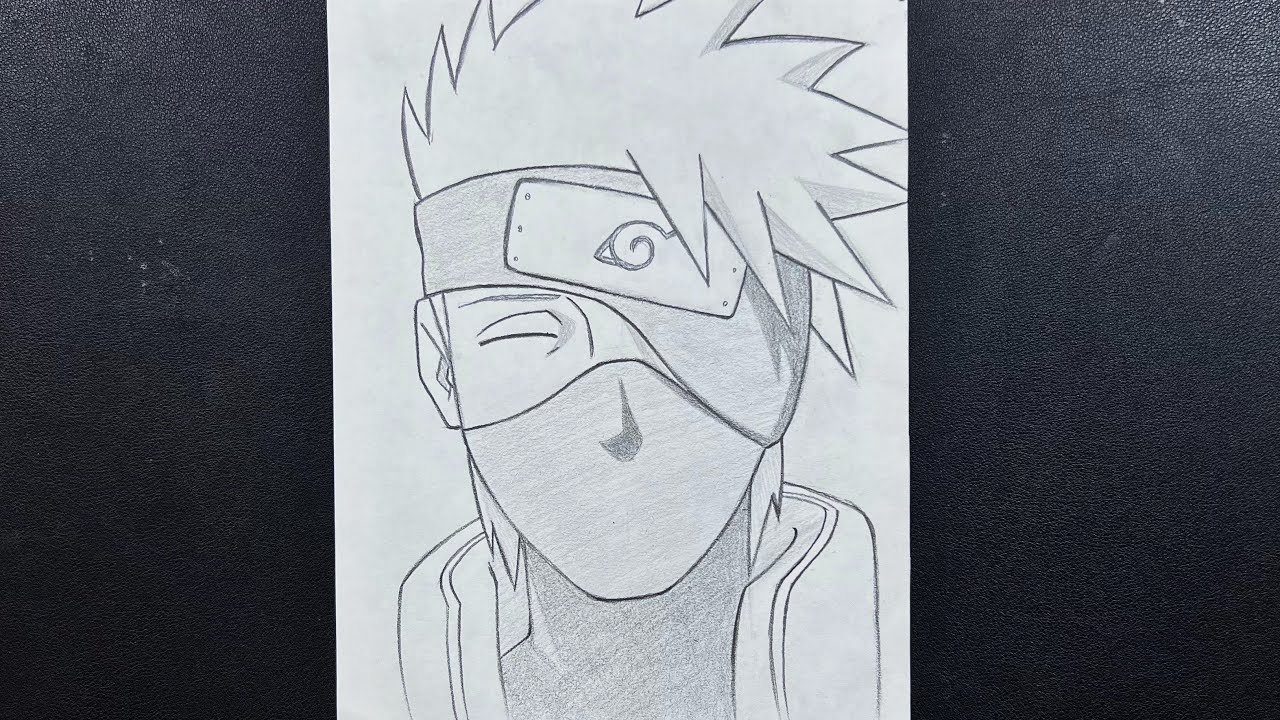 Easy anime drawing, How to draw kakashi Hatake step by step