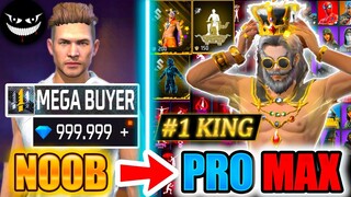 INFINITY👑DIAMONDS💎*MEGA BUYER*😱watch how many skins I got Free Fire noob to pro