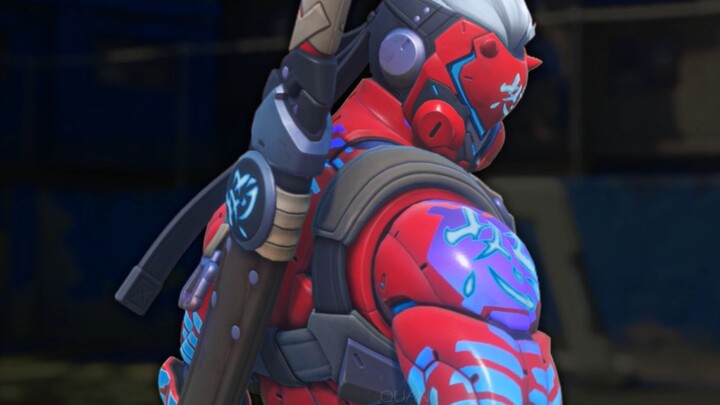 The Genji Cyber Evil Spirit skin that took 248 hours to produce... The special effects are awesome!