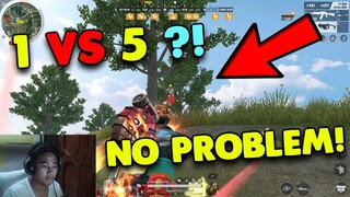 1 VS 5?! NO PROBLEM BABY!! | RULES OF SURVIVAL [ASIA]