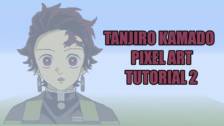 Minecraft Tanjiro Kamado Pixel Art Tutorial Part 2 (Demon Slayer /Kimetsu no Yaiba)